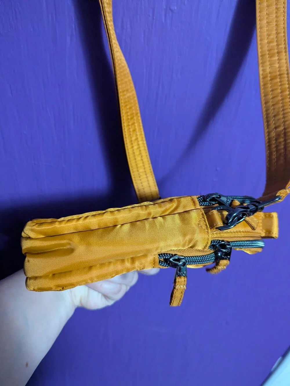 Lug Amber Yellow Skeeter Mini Convertible Crossbody Bag
